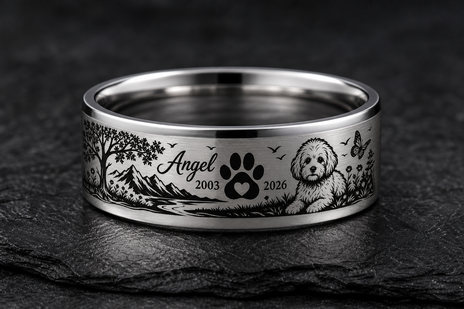 Friends of Irony custom ring mockup